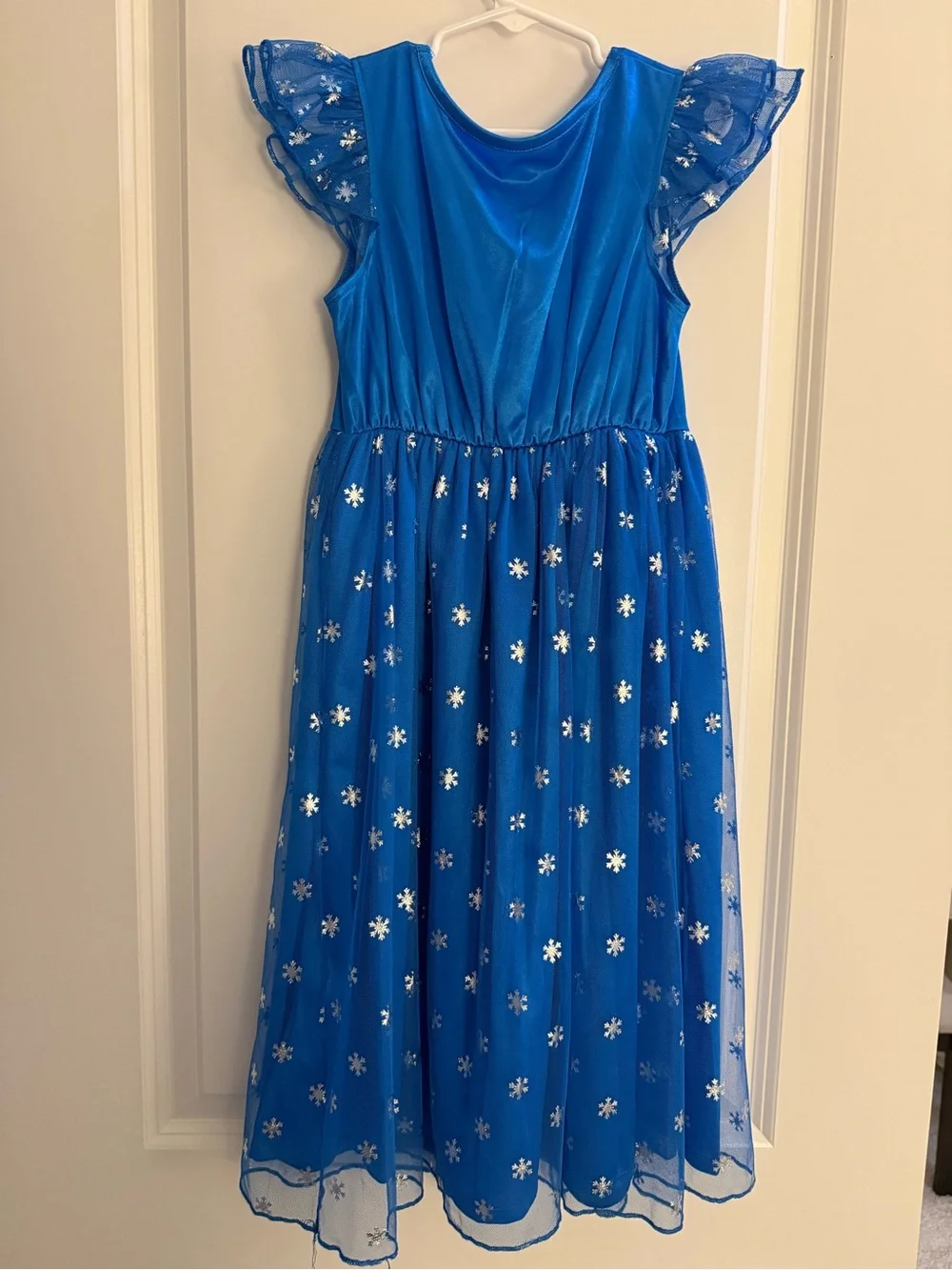 Disney Elsa Royal Blue Snowflake nightgown  Dress - Picture 3 of 3